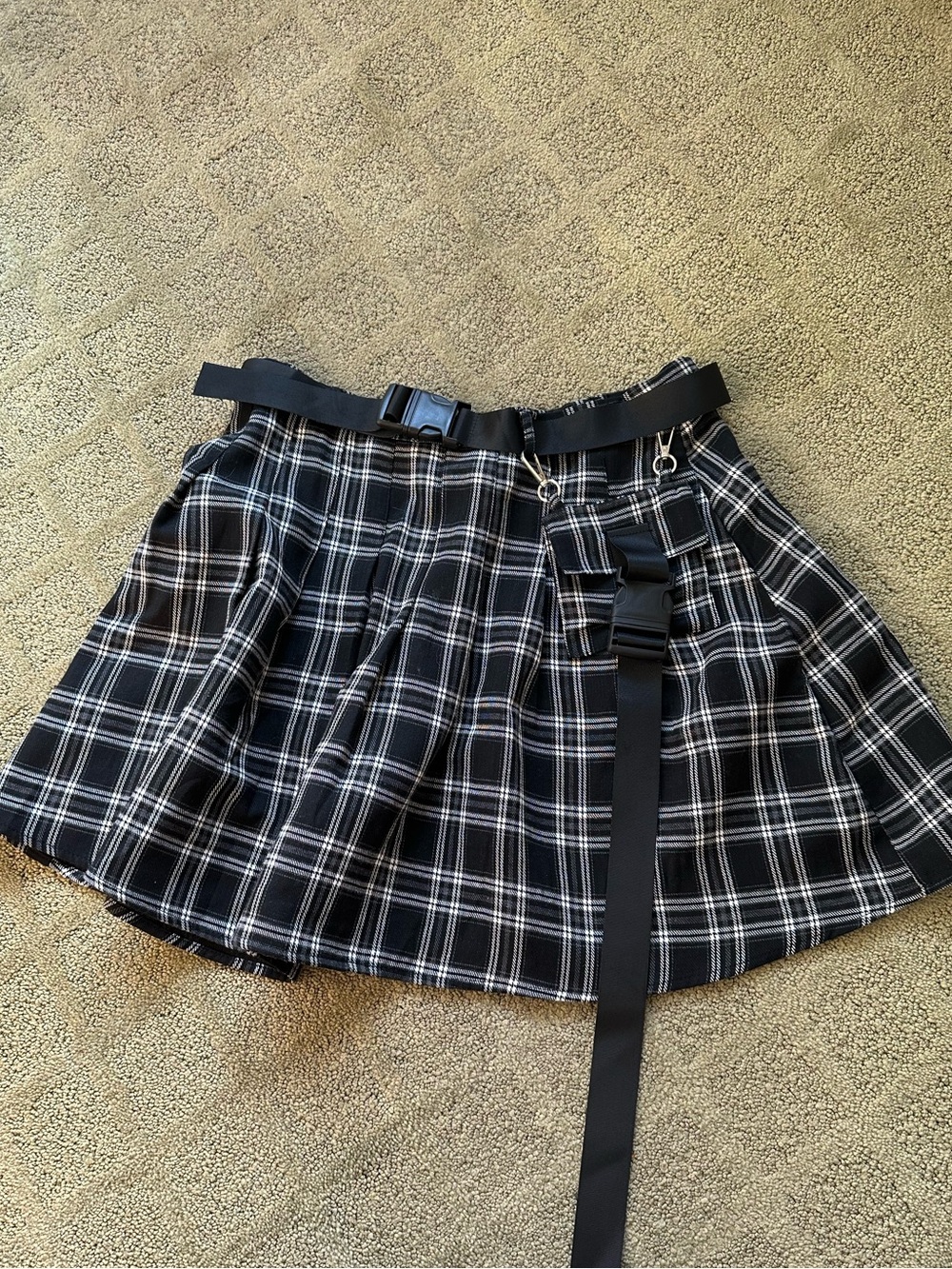 Plaid Mini Skirt - Pleated Emo Scene Goth Punk Techwear